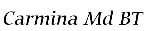 Carmina Md BT Font Image