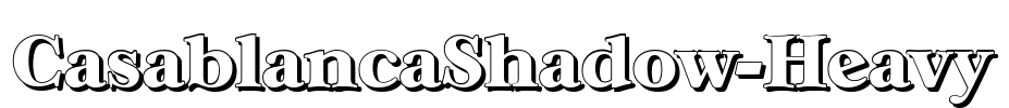 CasablancaShadow-Heavy Font Image