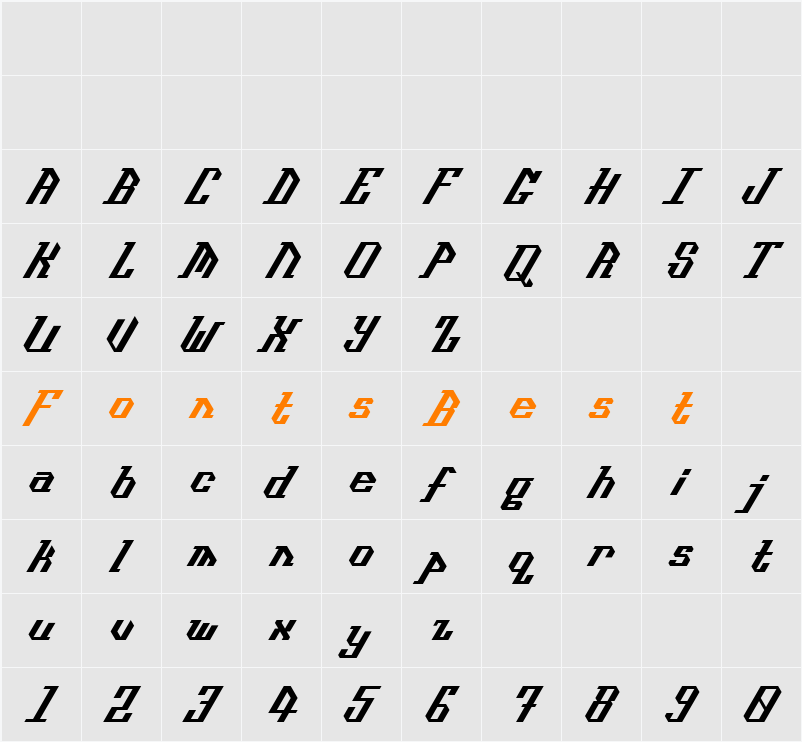 Isometype Character Map