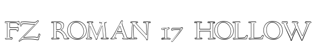 FZ ROMAN 17 HOLLOW Font Image