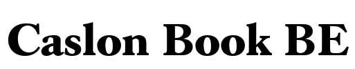 Caslon Book BE Font Image