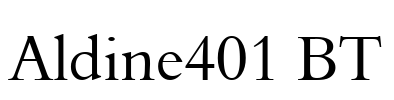 Aldine401 BT Font Image