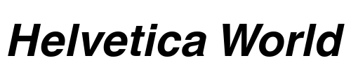 Helvetica World Font Image