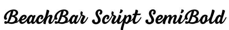 BeachBar Script SemiBold Font Image