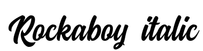 Rockaboy italic Font Image