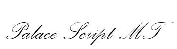 Palace Script MT Font Image