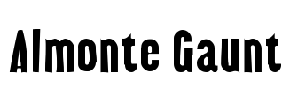 Almonte Gaunt Font Image