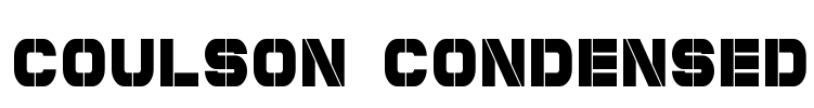 Coulson Condensed Font Image