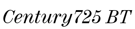 Century725 BT Font Image