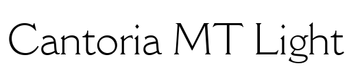 Cantoria MT Light Font Image