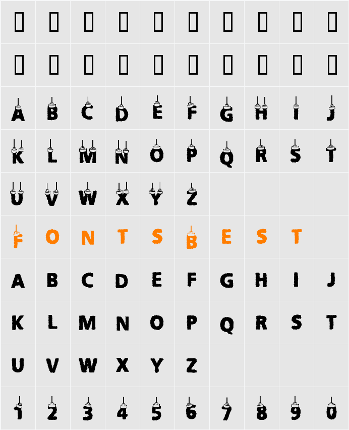 CF Christmas Letters Character Map