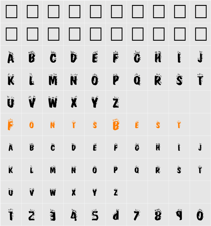 Crackling Character Map