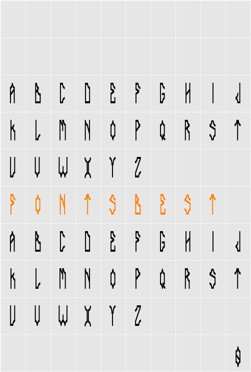 DELAROCCA Character Map