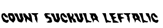 Count Suckula Leftalic Font Image