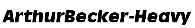 ArthurBecker-Heavy Font Image