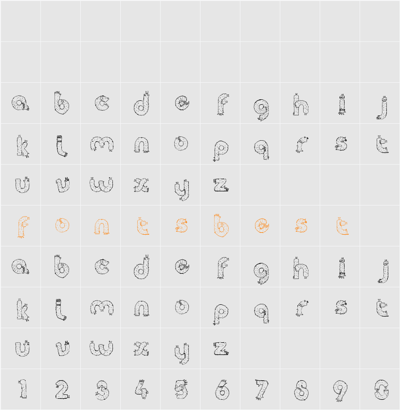 Armz Character Map