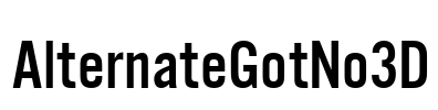 AlternateGotNo3D Font Image