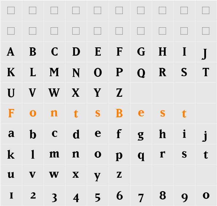 Matrix Character Map