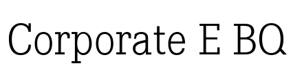 Corporate E BQ Font Image