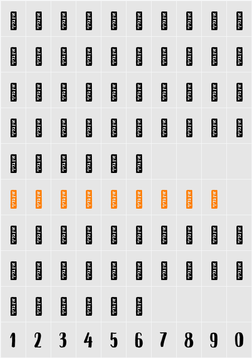 Klugman FM Character Map