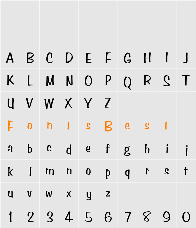 CgBenguiatFrisky Character Map