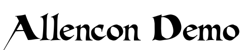 Allencon Demo Font Image