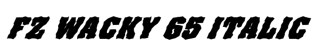 FZ WACKY 65 ITALIC Font Image