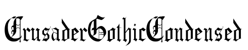 CrusaderGothicCondensed Font Image