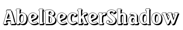 AbelBeckerShadow Font Image