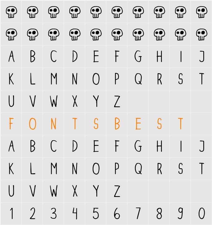 DINSKI CASUAL CONDENSED Character Map