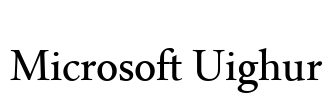 Microsoft Uighur Font Image