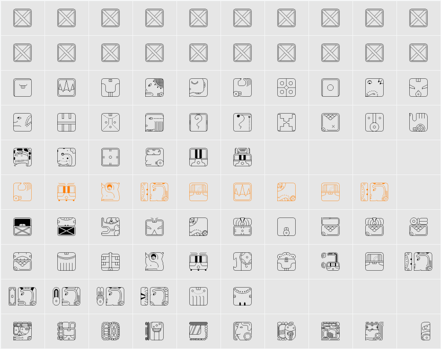 Maya Calendric Character Map