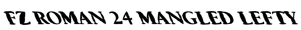 FZ ROMAN 24 MANGLED LEFTY Font Image