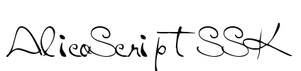 AlicoScriptSSK Font Image