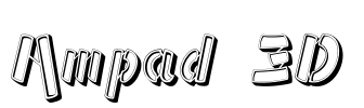 Ampad 3D Font Image