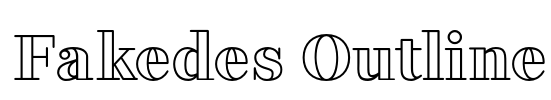 Fakedes Outline Font Image