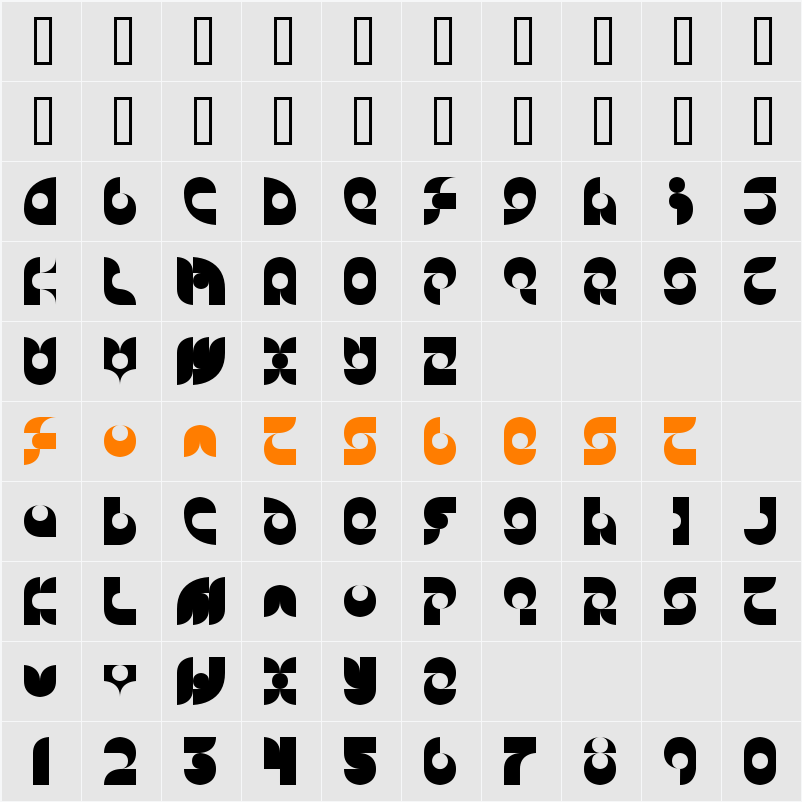 Candle Character Map