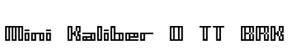 Mini Kaliber O TT BRK Font Image