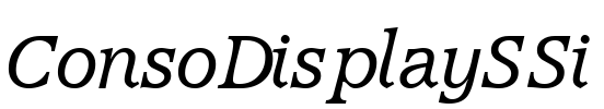 ConsoDisplaySSi Font Image