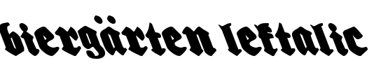 Biergärten Leftalic Font Image