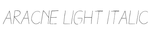 Aracne Light Italic Font Image