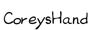 CoreysHand Font Image