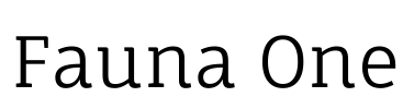 Fauna One Font Image