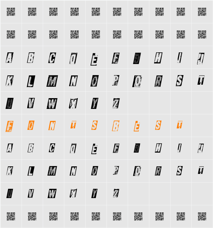 MetalblockUltra Character Map