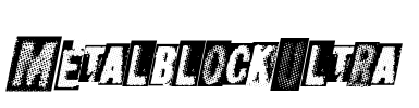 MetalblockUltra Font Image