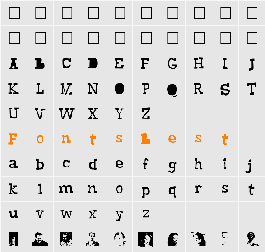 Buscemi Character Map