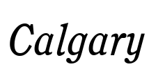 Calgary Font Image