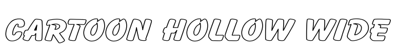 Cartoon Hollow Wide Font Image