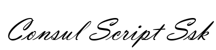 Consul Script Ssk Font Image