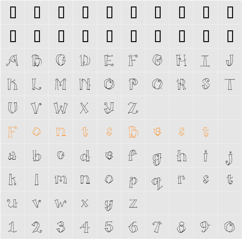 CK Flair Character Map